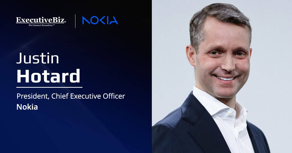 Justin Hotard, president and CEO of Nokia. Hotard commented about Nokia's new investment.