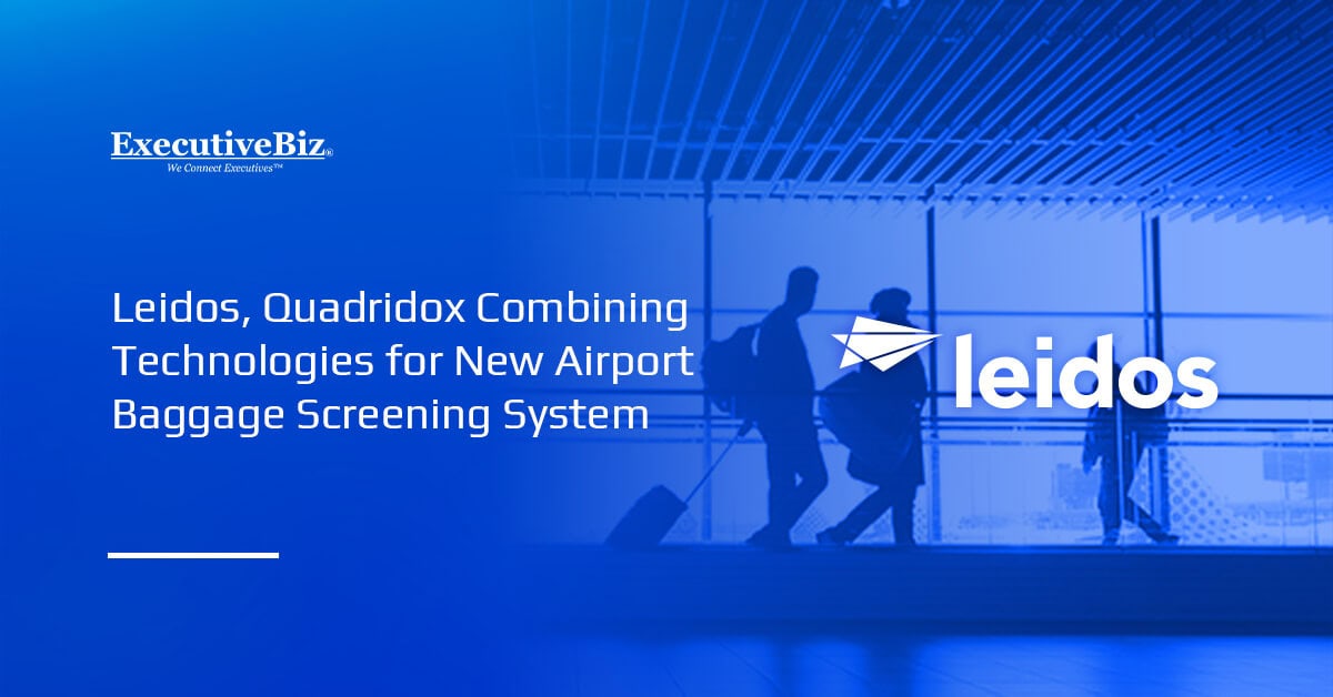 Leidos logo. Leidos and Quadridox aim to develop an AI-powered checked-baggage screening system.