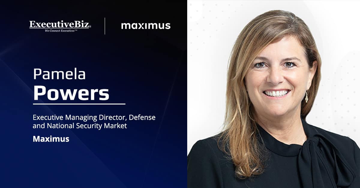 Pamela Powers, an executive from Maximus. Powers said Maximus will bring technologies that sustain American warfighters