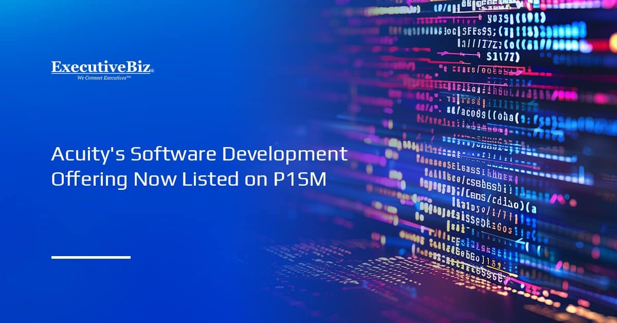 Lines of code representing software. Acuity's Helios toolkit has secured approval for listing on DOD's P1SM.