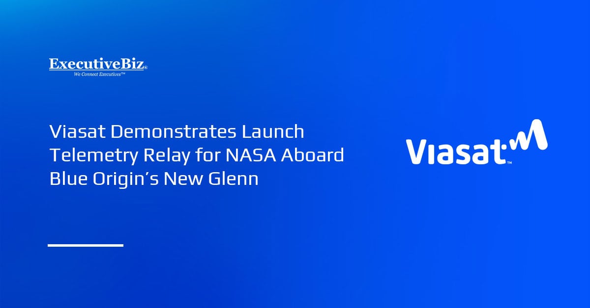 Viasat logo. Viasat completed an in-flight demonstration of its HaloNet telemetry service for NASA.