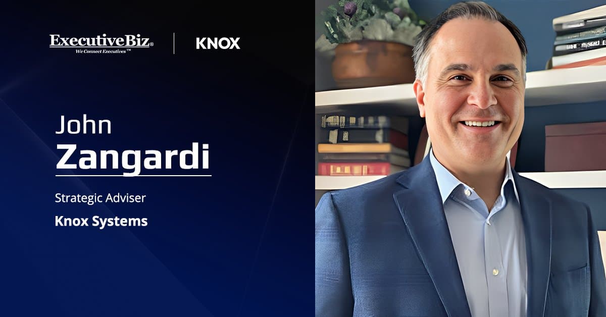 John Zangardi. The senior cyber executive has joined Knox Systems as a strategic adviser.