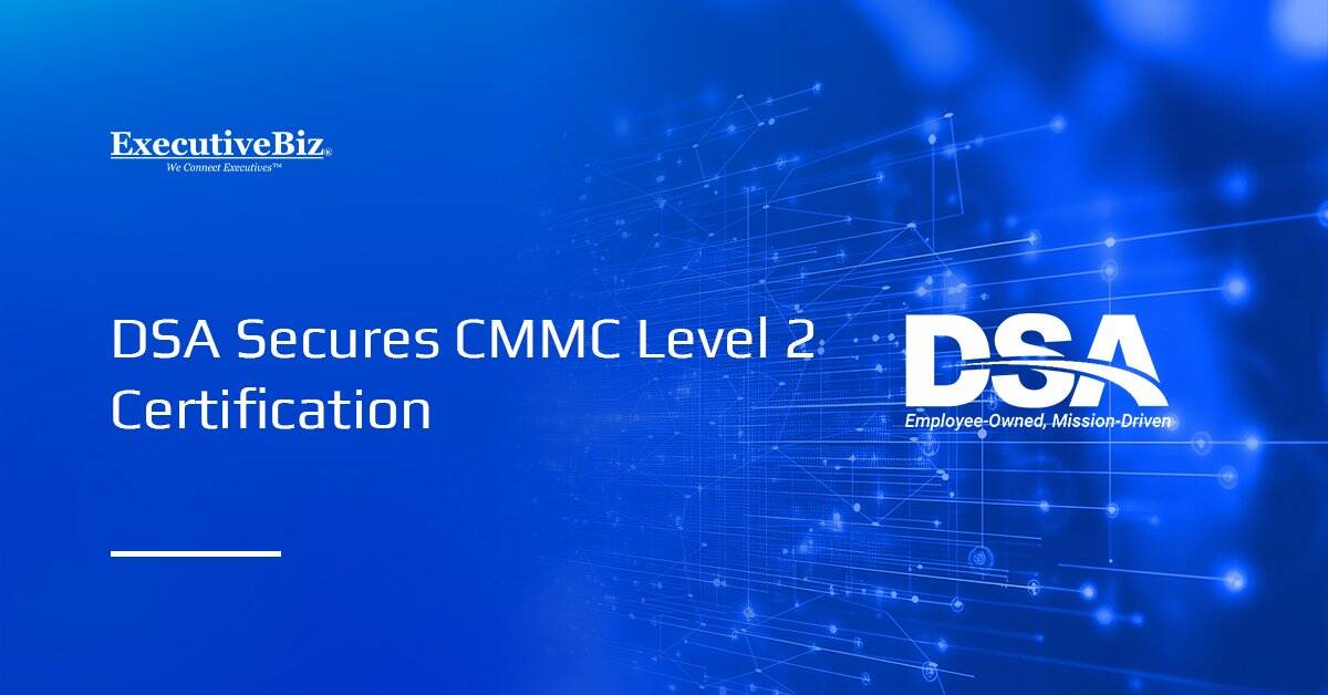 DSA logo. DSA earned CMMC Level 2 certification.