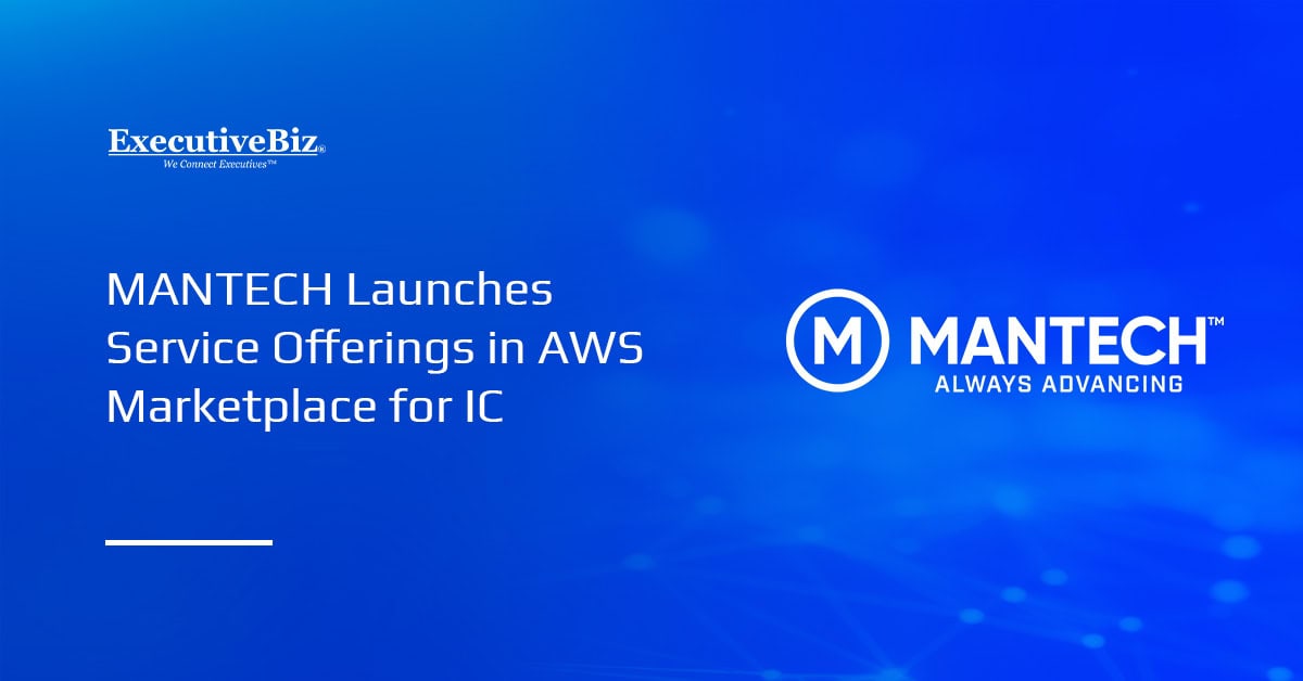 MANTECH logo. MANTECH has listed its cloud engineering and data and AI services in the AWS Marketplace for IC.
