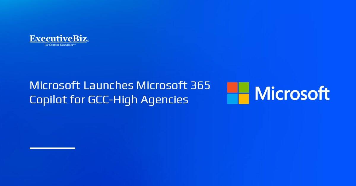 Microsoft logo. Microsoft has released Microsoft 365 Copilot to Government Community Cloud High, or GCC-High, agencies.