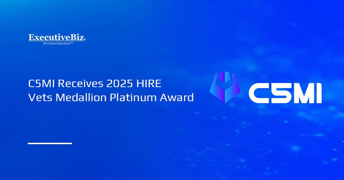 C5MI Receives 2025 HIRE Vets Medallion Platinum Award C5MI. C5MI secured the HIRE Vets Medallion Platinum Award.