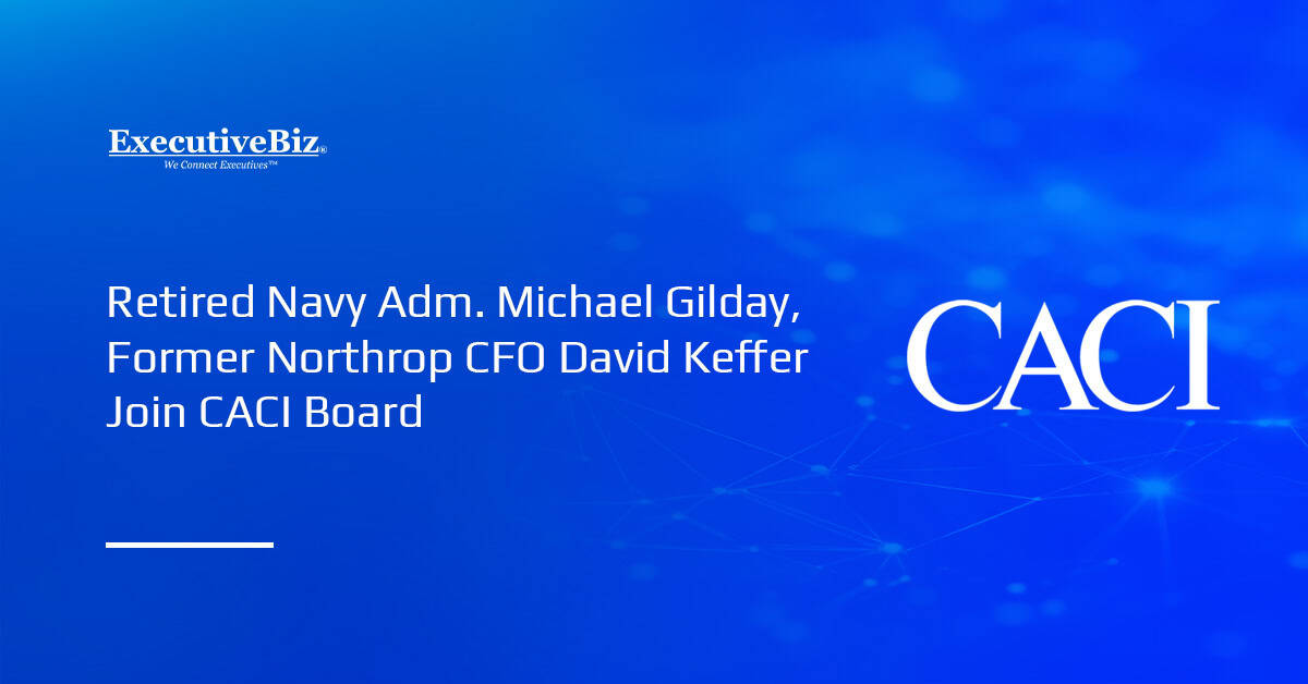 CACI International logo. CACI has expanded its board of directors with the addition of  Gilday and Keffer