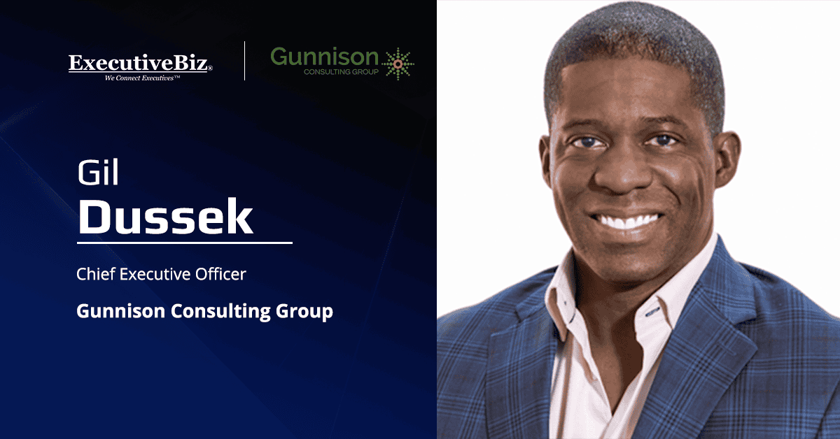 Gil Dussek. The Gunnison chief executive commented on the spot the company won on NRC's GLINDA 2.0 BPA for IT support.