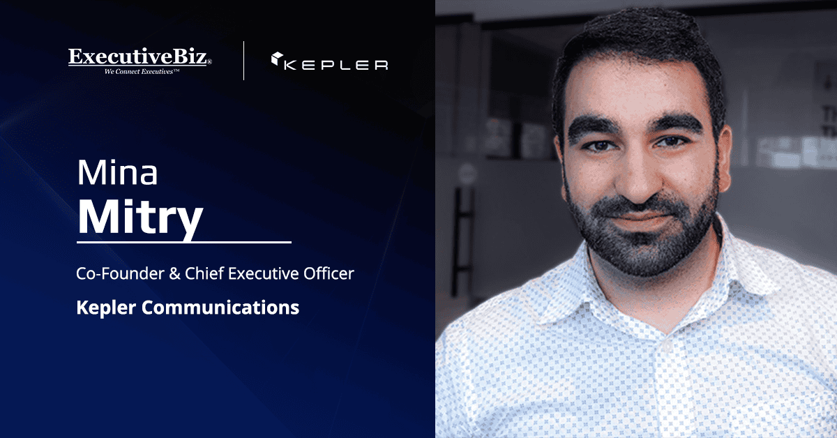 Mina Mitry, CEO of Kepler Communications. Mitry said the satellites will change "how data flows on orbit"