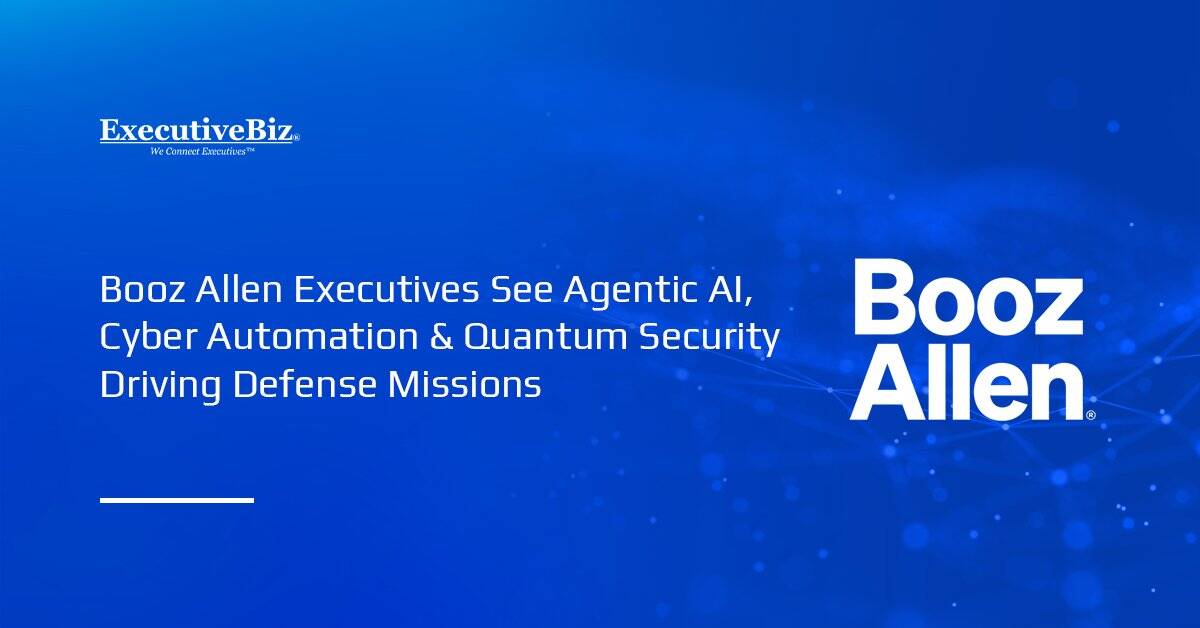 Booz Allen logo. Booz Allen executives shared tech predictions for 2026.
