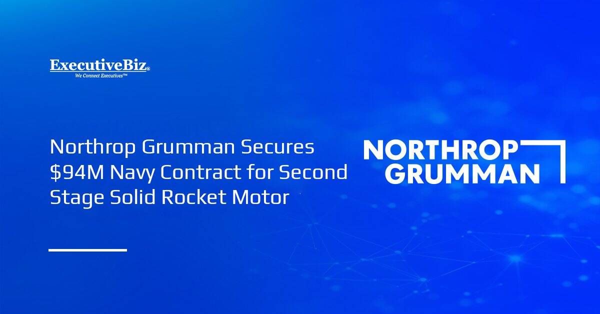 Northrop Grumman logo. The U.S. Navy has awarded Northrop Grumman a contract to develop the second stage solid rocket motor.