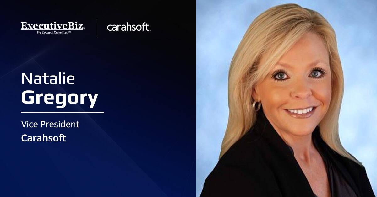 Natalie Gregory, vice president for DevSecOps solutions at Carahsoft. Gregory commented about Carahsoft's new partnership