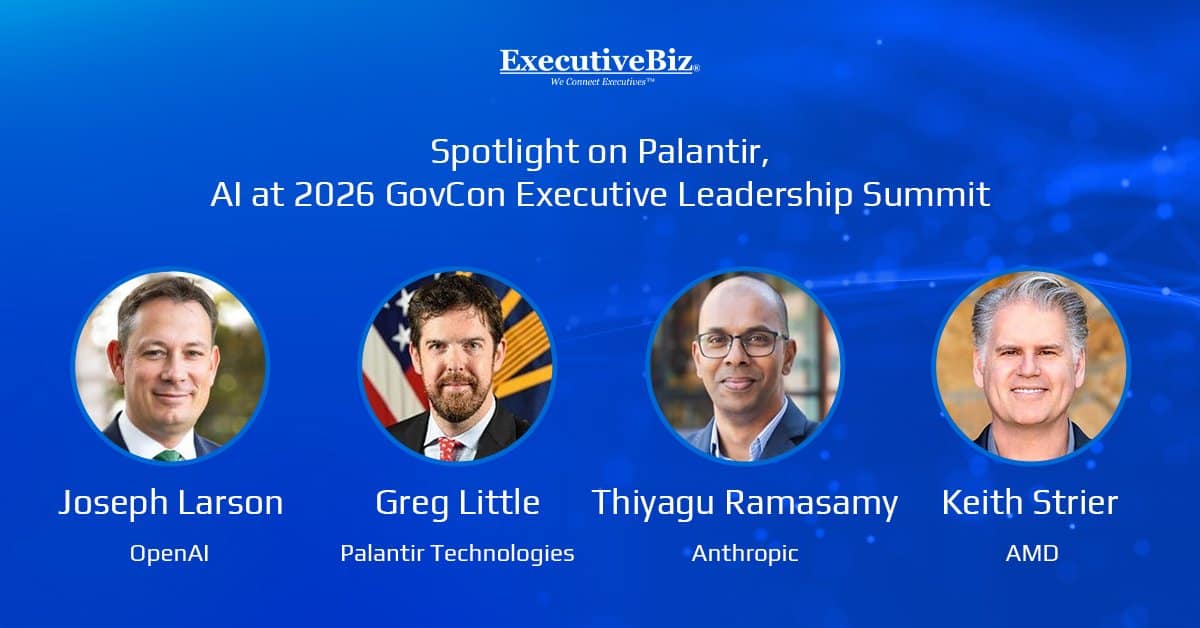 Greg Little, Keith Strier, Thiyagu Ramasamy and Joseph Larson. These tech execs will speak at an upcoming GovCon event