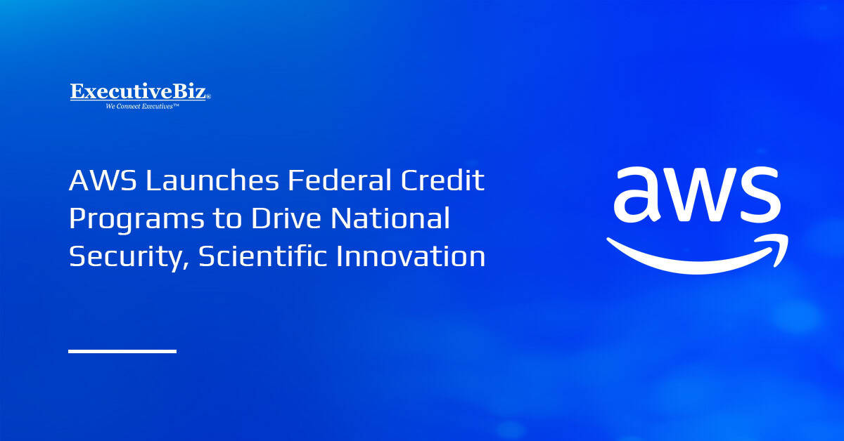 Amazon Web Services logo. AWS launched two federal credit programs to drive scientific and national security innovation.