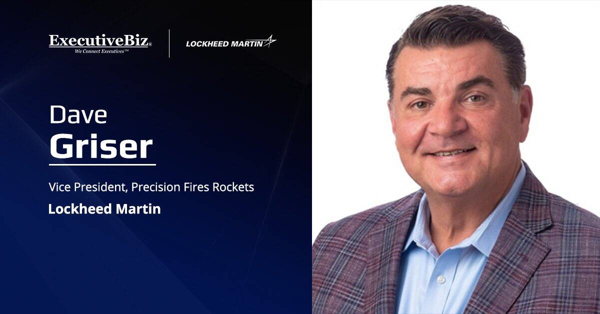 Dave Griser, program VP of Lockheed Martin's Precision Fires Rockets business. Griser discussed a recent ER GMLRS test.