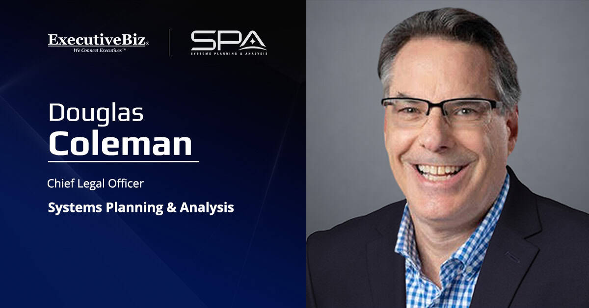 Douglas Coleman. Systems Planning & Analysis named Douglas Coleman as chief legal officer.