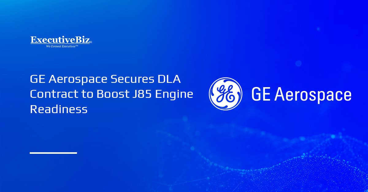 GE Aerospace logo. The Defense Logistics Agency awarded GE Aerospace a contract to enhance the readiness of the J85 engine.