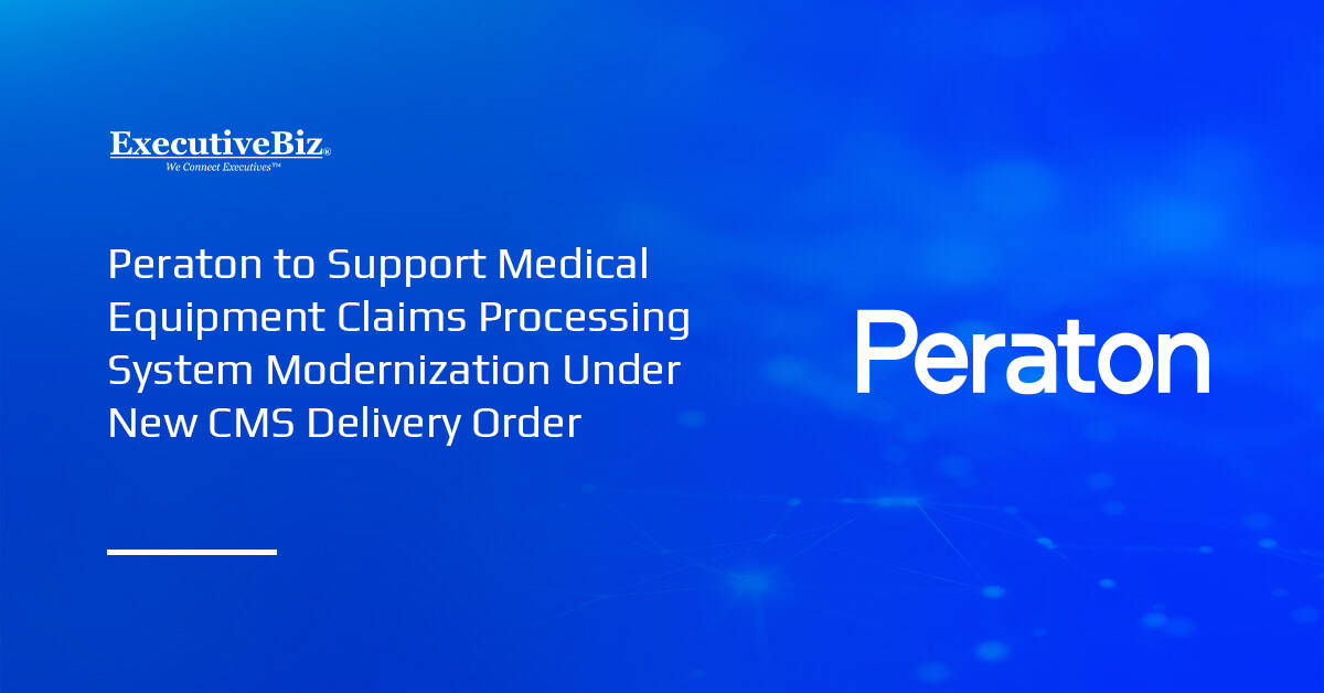 Peraton's logo. Peraton secured a delivery order valued at $12 million from CMS.