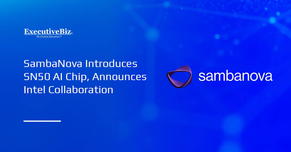 SambaNova logo. SambaNova introduced its SN50 chip for agentic AI.