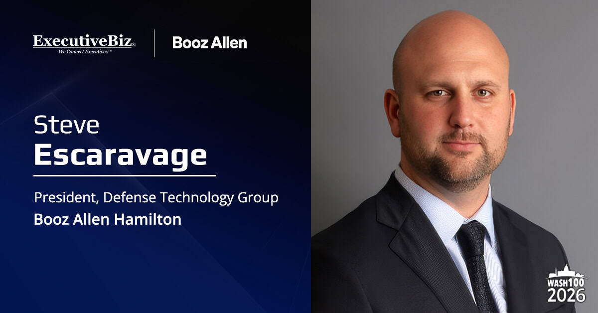 Steve Escaravage. The president of Booz Allen's defense technology group discussed AI, EW and other defense tech trends.