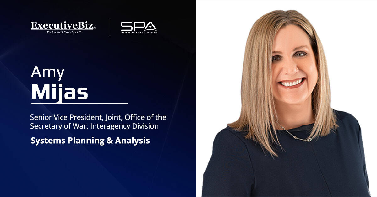 Amy Mijas, senior vice president at SPA. Mijas commented about SPA's new contract with the OUSW(R&E).
