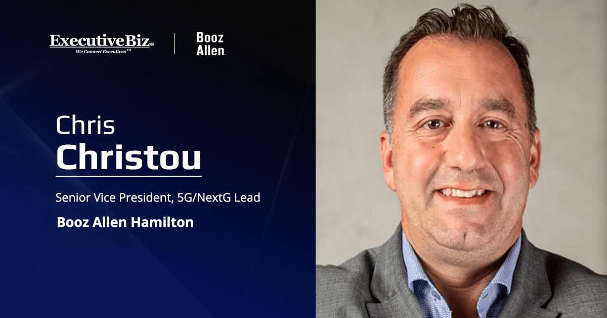 Chris Christou. The Booz Allen SVP commented on the investment in ODC to advance AI-powered NextG wireless technologies.