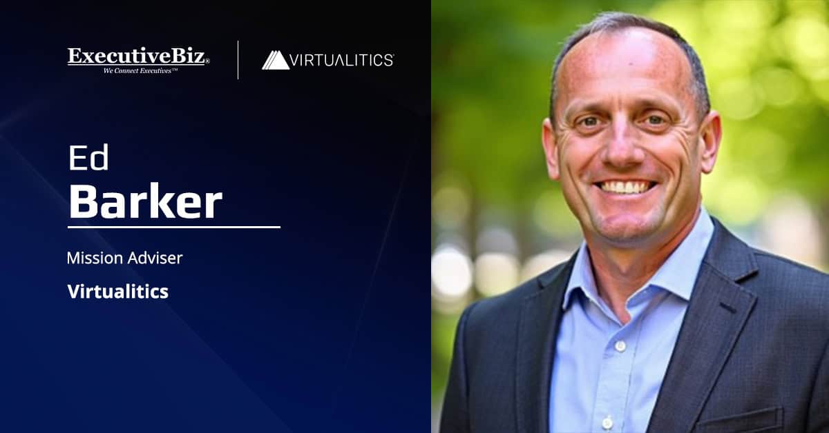 Ed Barker, mission adviser at Virtualitics. Barker will advise Virtualitics on AI-driven intelligence for warfighters
