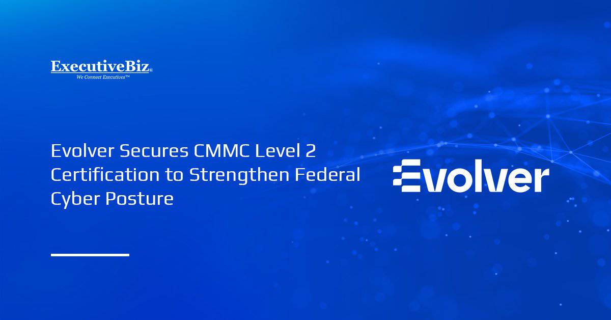 Evolver logo. Evolver has achieved CMMC Level 2 certification.