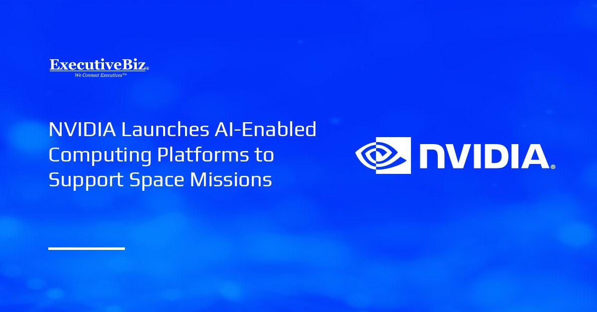 NVIDIA logo. NVIDIA launched several computing platforms designed to bring AI capabilities into space.
