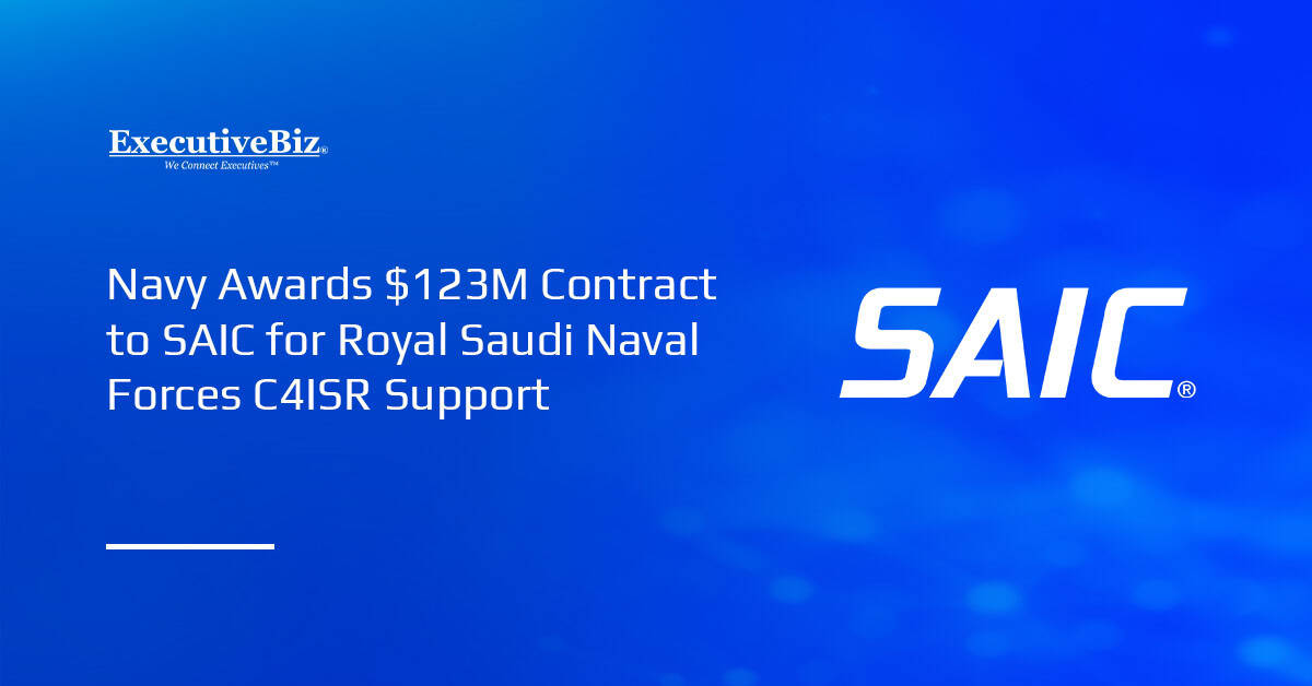 SAIC logo. SAIC won a contract to support the Royal Saudi Naval Forces