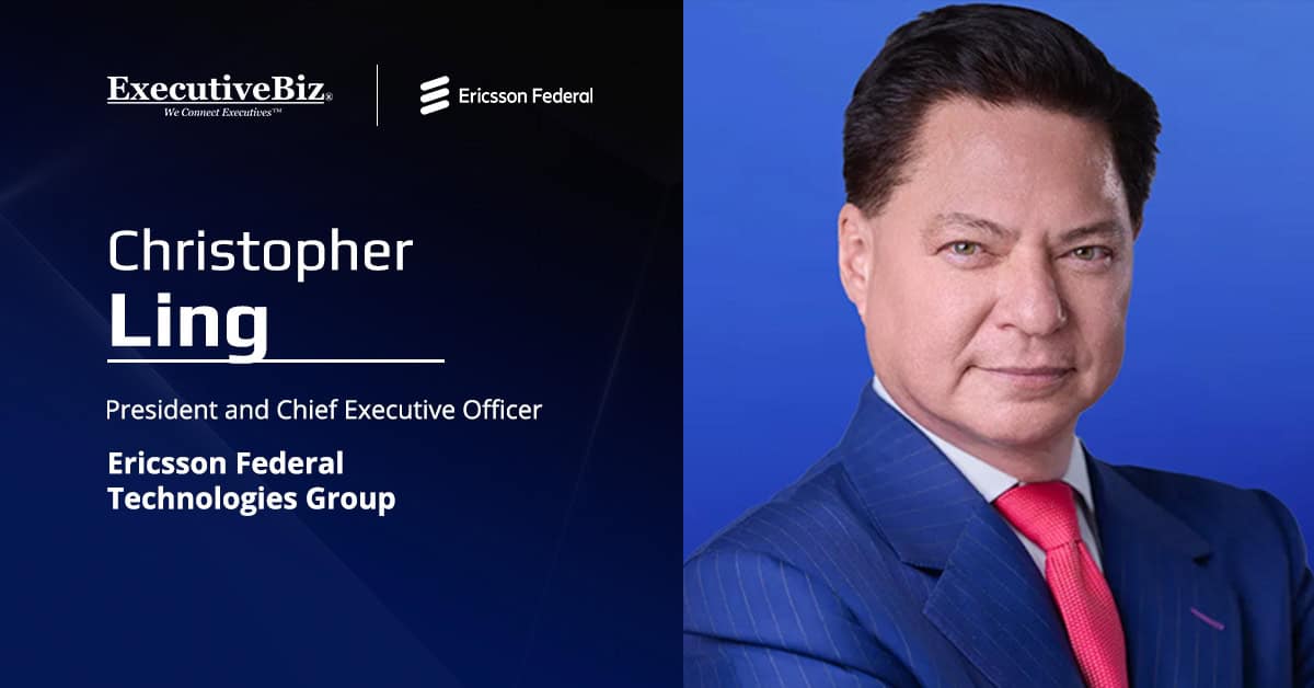 Christopher Ling. The Ericsson Federal executive discussed industry partnerships and global defense connectivity.