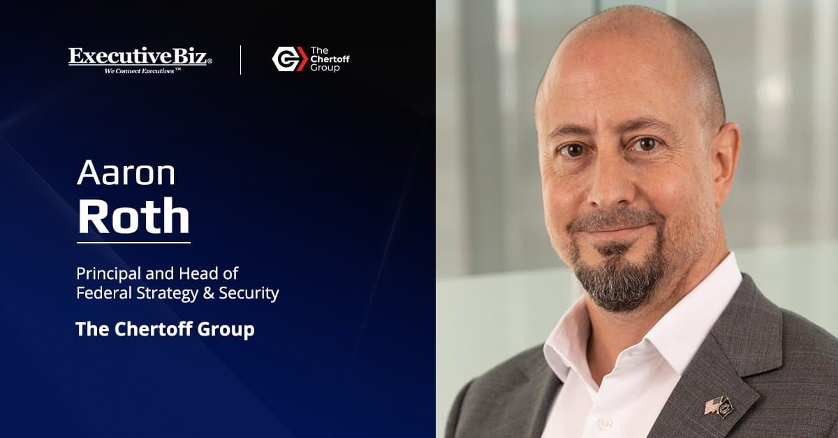 Aaron Roth. The Chertoff Group head of federal strategy is a former DHS official. He talked about DHS funding in interview