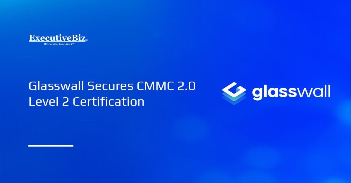 Glasswall logo. Glasswall has secured Level 2 certification under the Department of War’s CMMC 2.0 cybersecurity program.