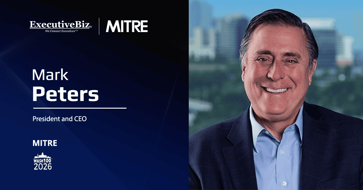Mark Peters. The MITRE CEO commented on the partnership with The Weather Company to advance AI-driven weather forecasting.