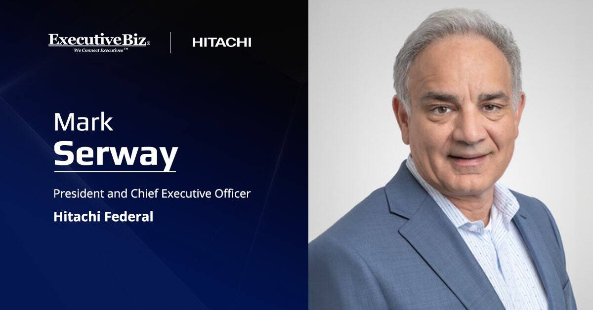Hitachi Federal CEO Mark Serway. Hitachi Vantara Federal has rebranded as Hitachi Federal.