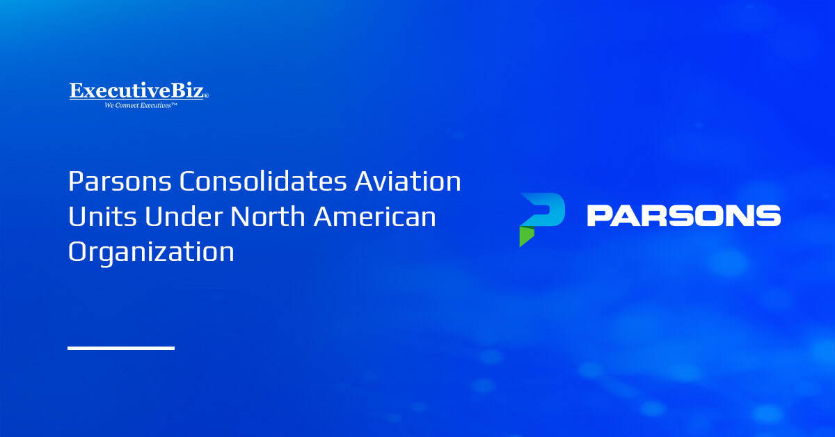 Parsons logo. Parsons has combined its aviation capabilities into a single North American aviation organization.
