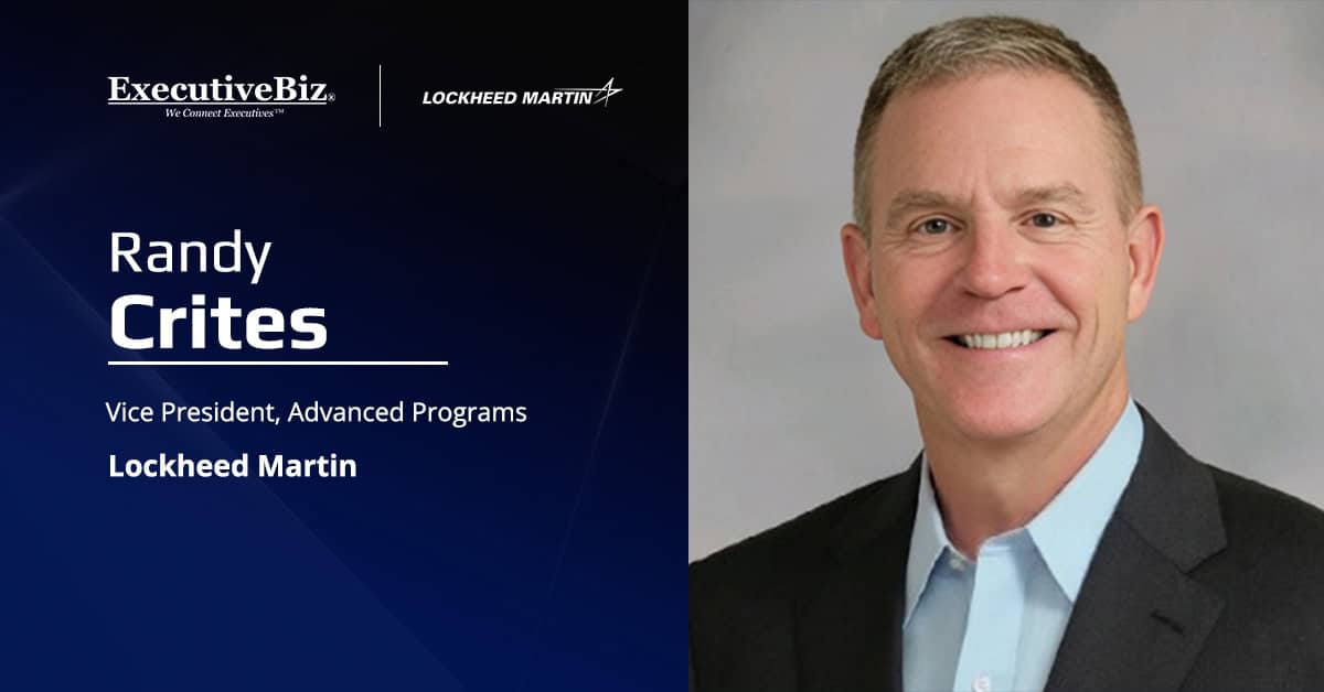 Randy Crites, vice president for advanced programs at Lockheed Martin. Crites comments about Lockheed's new facility