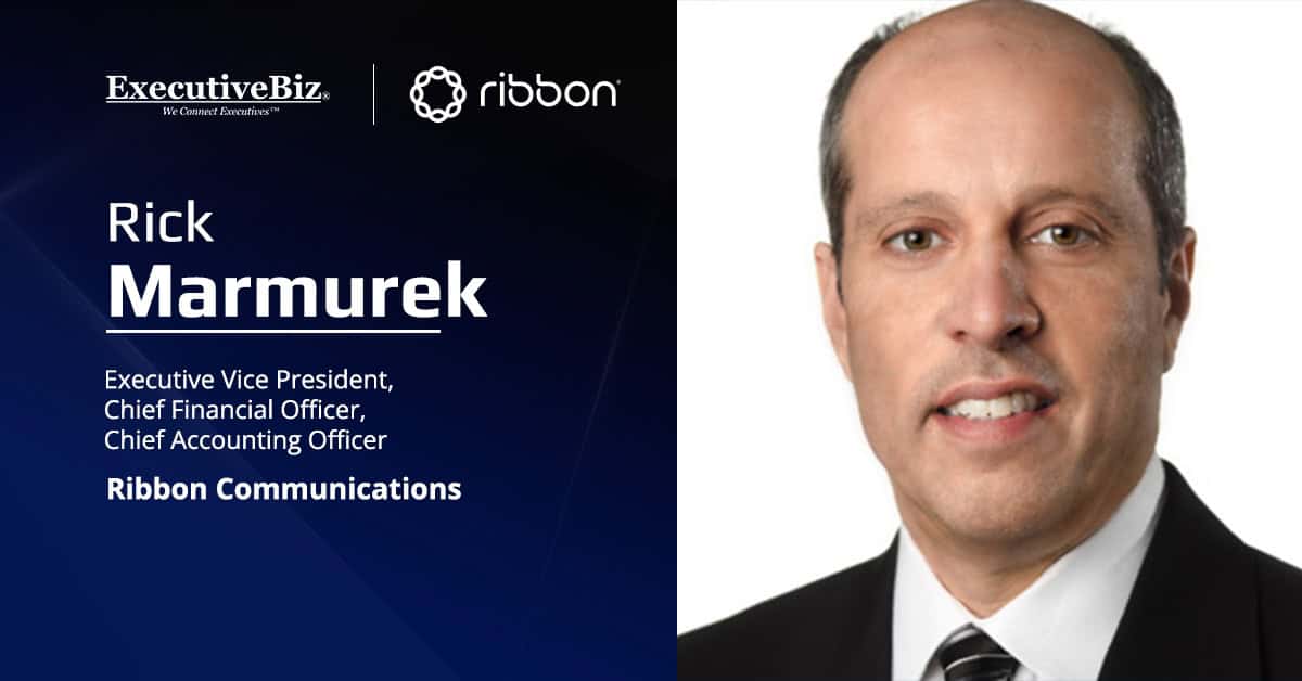 Rick Marmurek. The Ribbon Communications chief accounting officer has been promoted to executive VP and CFO, effective May 1.