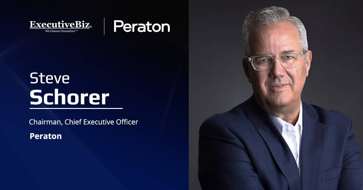Steve Schorer, chairman and CEO of Peraton. Schorer commented about Peraton's CMMC Level 2 certification