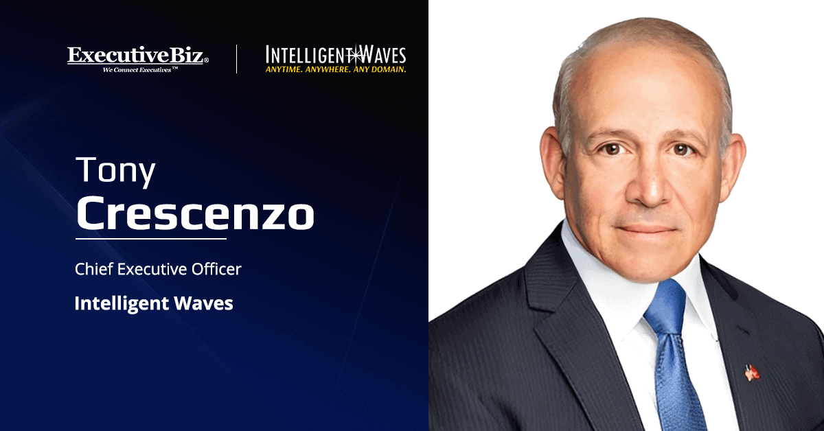 Tony Crescenzo. The Intelligent Waves CEO commented on a partnership with Tharros to support the Navy OPTEVFOR's cyber work.