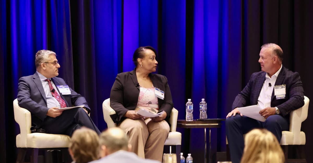 Chaudhry, Brandon and George. The DOT and Interior officials and Tricentis leader spoke at the Digital Transformation Summit.