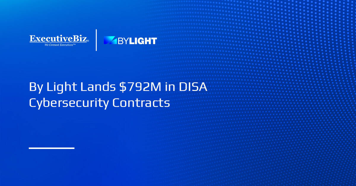 By Light logo. DISA has awarded By Light a $298.1 million CBII contract and a $493.9 million FCI managed service contract.