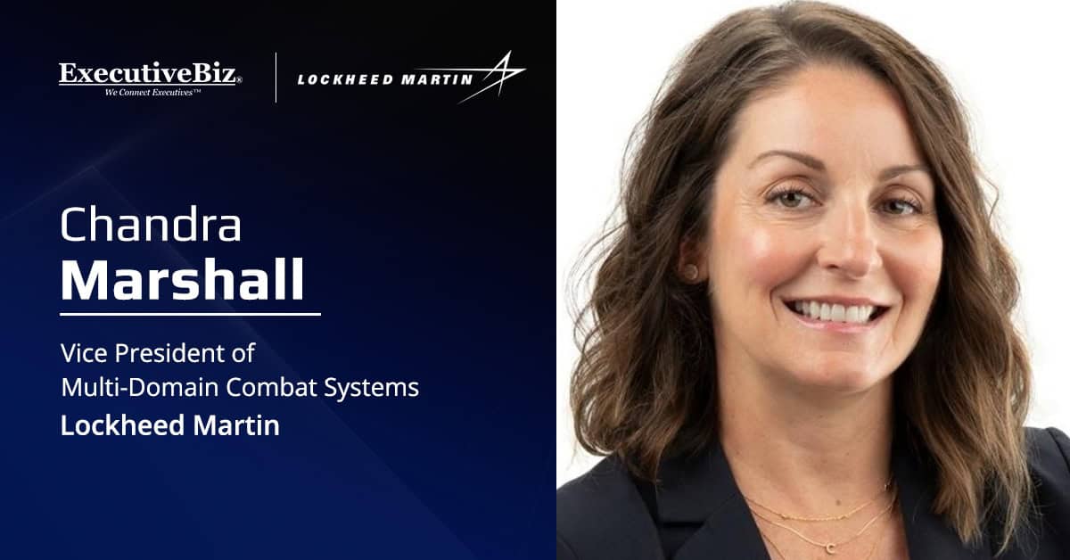 Chandra Marshall. The Lockheed Martin VP discussed the delivery of the first Integrated Combat System-enabled baseline.