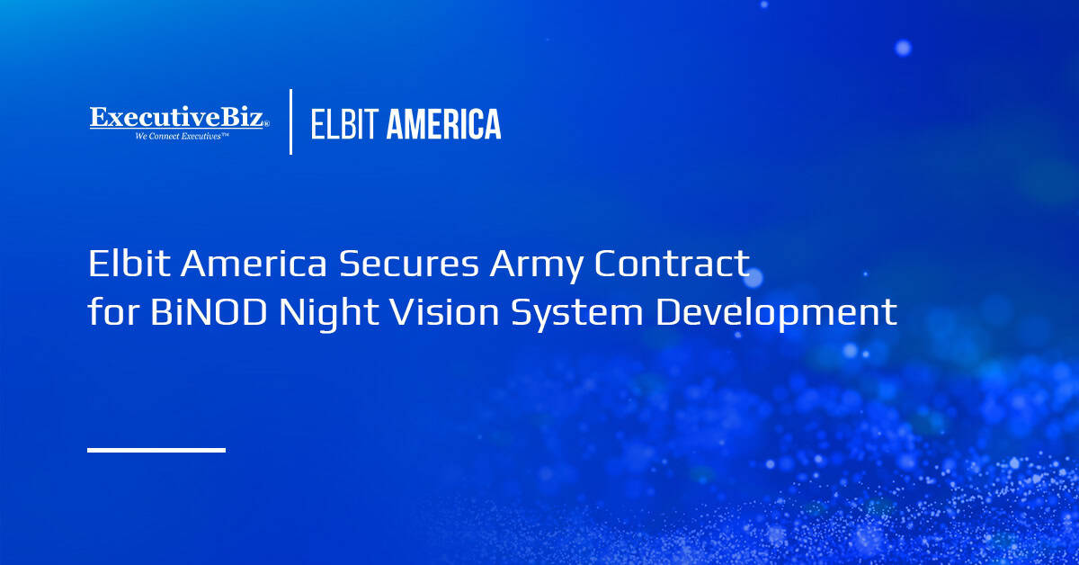 Elbit Systems of America logo. Elbit America has secured a U.S. Army contract to develop the BiNOD night vision system.