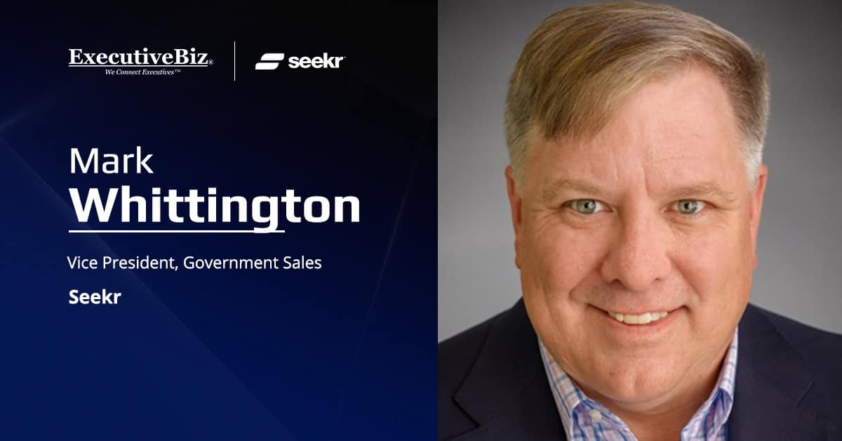 Mark Whittington. The public sector tech executive has joined Seekr as VP of government sales.