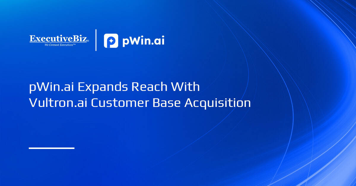 pWin.ai logo. pWin.ai has acquired Vultron.ai's customer base to boost its government contracting AI market presence.