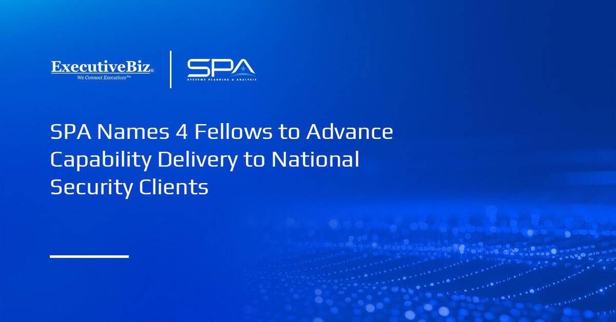 SPA Names 4 Fellows to Advance Capability Delivery to National Security Clients Systems Planning & Analysis logo. SPA has named four new fellows to advance capabilities in applied AI and cloud.