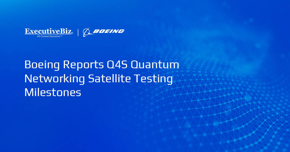 Boeing Reports Q4S Quantum Networking Satellite Testing Milestones Boeing logo. Boeing has reported testing milestones for Q4S quantum networking satellite system.