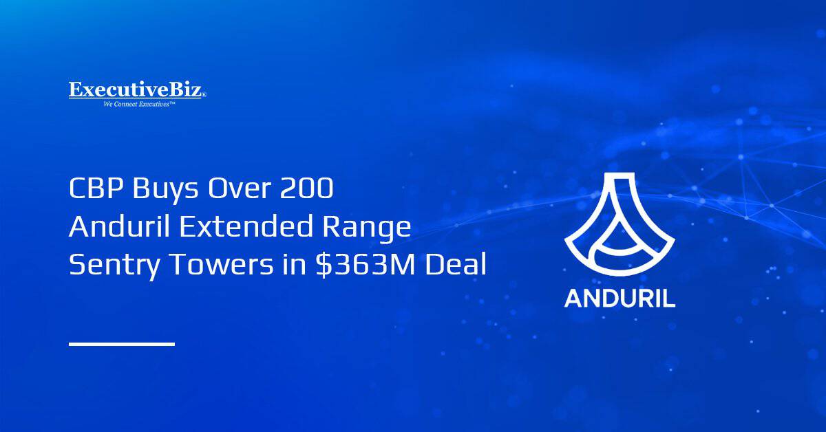 CBP Buys Over 200 Anduril Extended Range Sentry Towers in $363M Deal Anduril logo. Anduril's $363 million CBP contract covers over 200 Extended Range Sentry Towers.