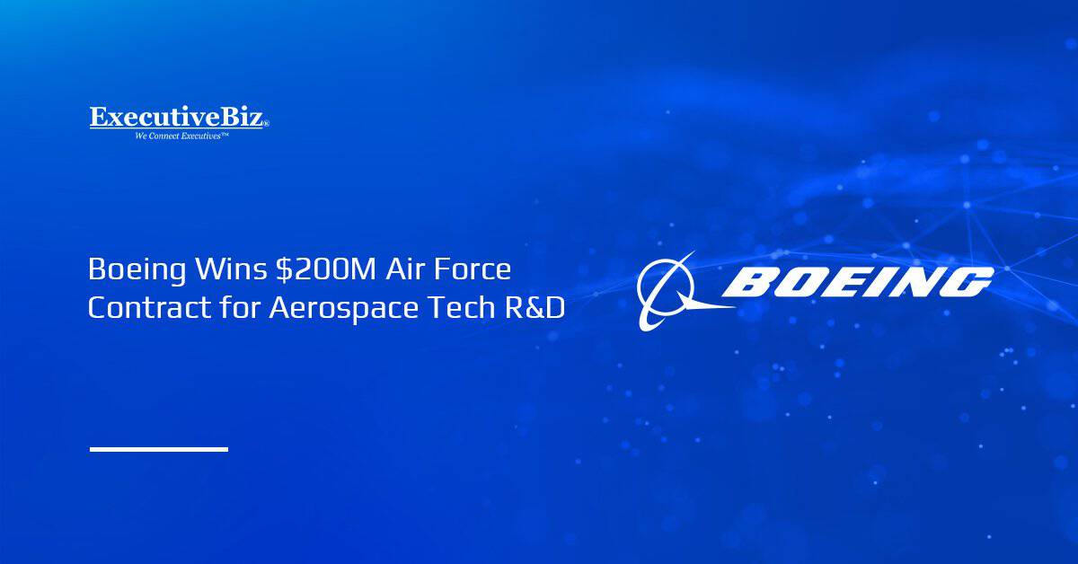 Boeing Wins $200M Air Force Contract for Aerospace Tech R&D Boeing logo. The U.S. Air Force has awarded the company an R&D contract for aerospace vehicle technology.